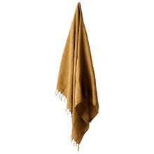Fringed Vintage Linen Throw